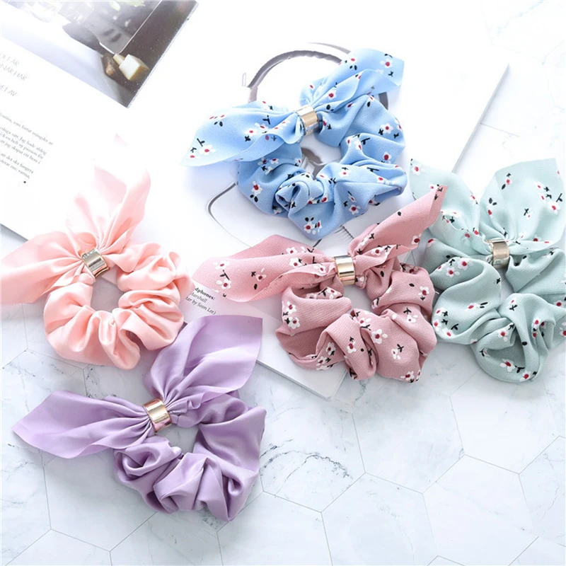 Fashion Scrunchier for Woman Elastic Hairband Knot Scrunchy Girls Hair Accessories Christmas Headbans Pleated Headband Scrunchie flapper headband