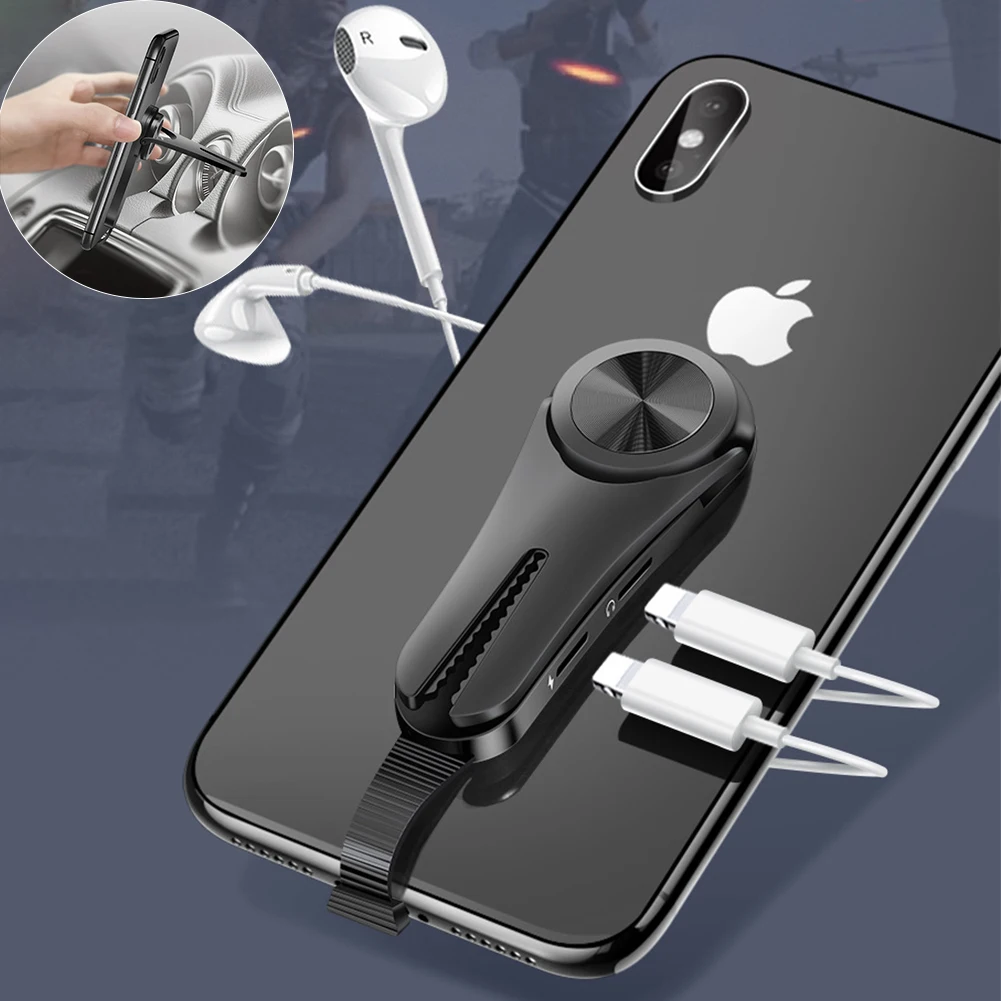 Освещение двойное переходное кольцо держатель для iPhone 11 Pro XS MAX XR X USB 3 5 мм аудио