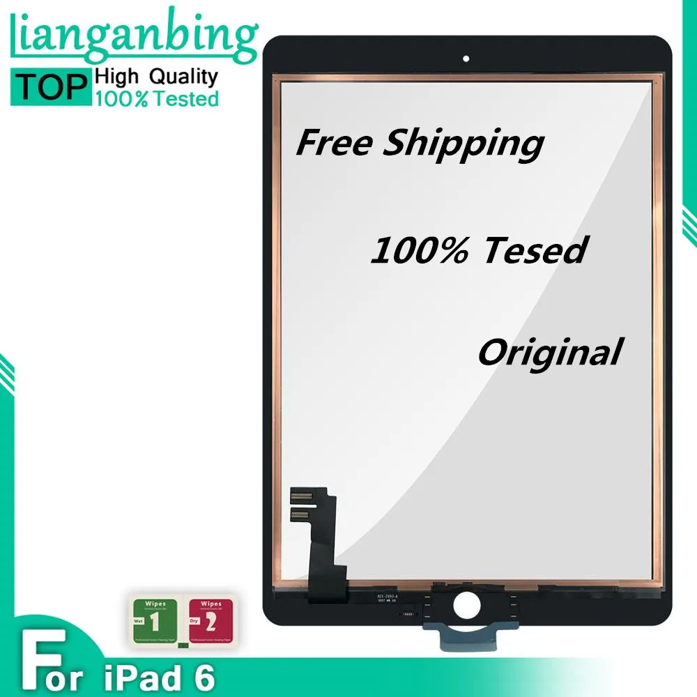 100 Teted Touch For iPad Air 2 iPad 6 Touch Screen Digitizer no KEY