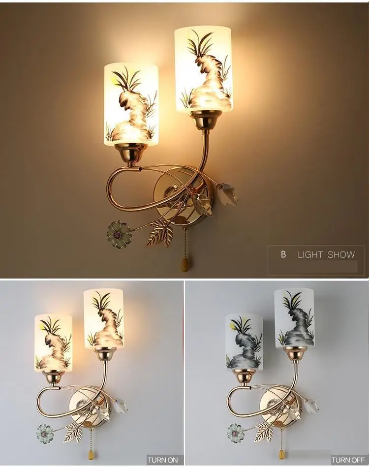 Arandela Mirror Luminaria Parede Lampen Современный хрустальный светильник Wandlamp для дома Aplique Luz Pared светодиодный настенный светильник