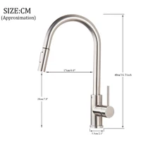 Brushed Smart Touch On Kitchen Faucet Sensor 360 Rotation Pull Out Single Handle Mixer Tap Two Water Modes Sink Crane Hot Cold 5