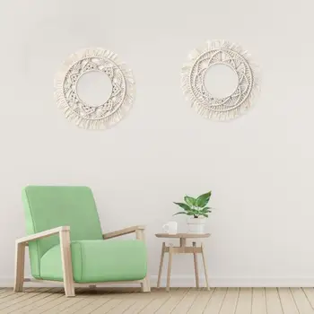 

Hot sale handmade macrame hanger round shape macrame hanger for wall hanging