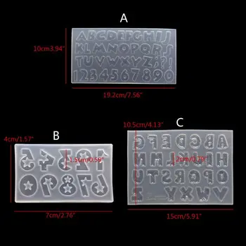 

Number Letters Resin Casting Mold Alphabet Letter Pendant UV Resin Silicone Mold