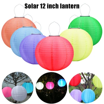 

LED Solar Light Chinese Lantern 30cm Garden Lighting Decoration Party Hanging Lamp LKS99