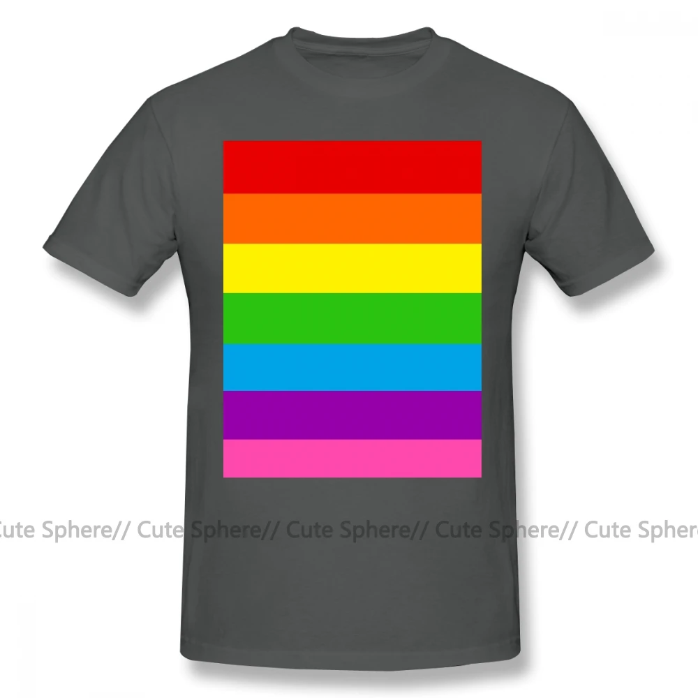 Радужный Флаг ЛГБТ футболка XXX уличная весело короткий рукав мужской 100