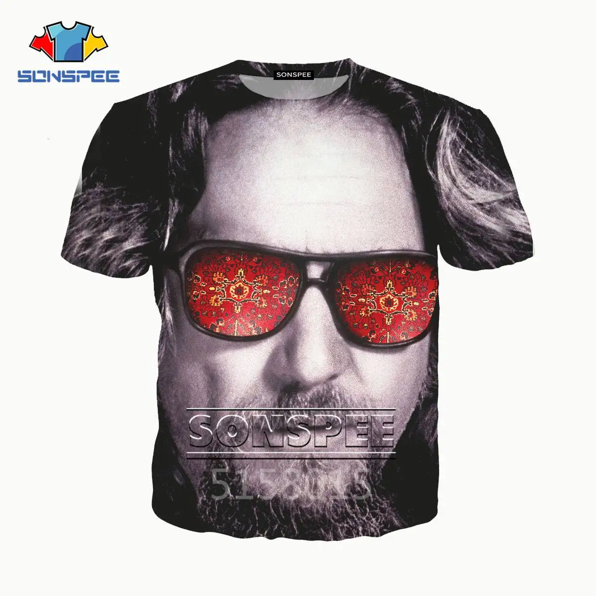 SONSPEE The Big Lebowski Harajuku 3D печатных мужчин и женщин одежда Хип Хоп футболка унисекс короткий рукав Уличная пуловер XK117c