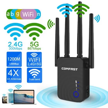 

LongRange Extender CF-WR754AC Wireless WiFi Repeater Wi Fi Booster 2.4G/5Ghz Wi-Fi Amplifier 300/1200 M wifi router Access point