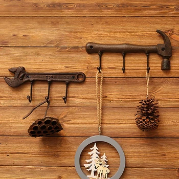 

Creative Hanger Hook Hammer Shape Clothes Hanger Hook Holder Iron Bathroom Rack Wall Hook Key Hair Pin Holder Home Decoration