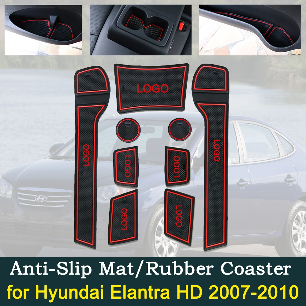 Противоскользящая резиновая накладка на дверь для Hyundai Elantra HD 2007 ~ 2010 2008 2009