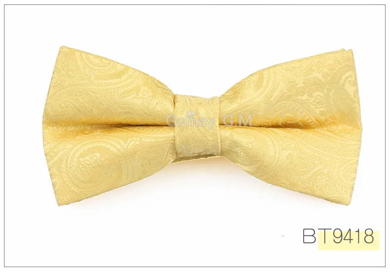 Бренд Для мужчин s бабочкой Классические Пейсли Bow tie Бизнес свадебные рубашки Полиэстер бантом Галстуки для Для мужчин галстуки аксессуары