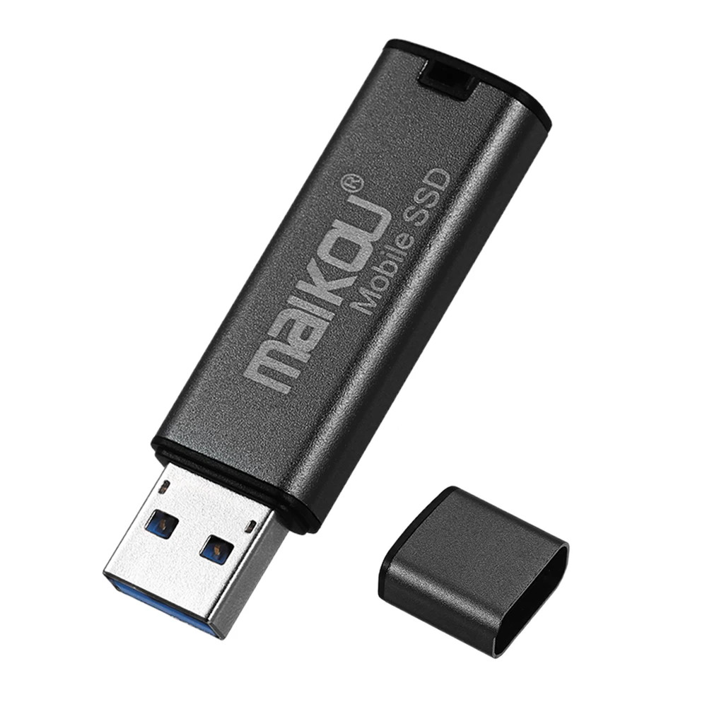 Мобильный Внешний SSD 64G 128G 256G USB жесткий диск вращающийся высокоскоростной USB флэш-диск USB3.0 Внешний SSD для ПК компьютера - Цвет: Black