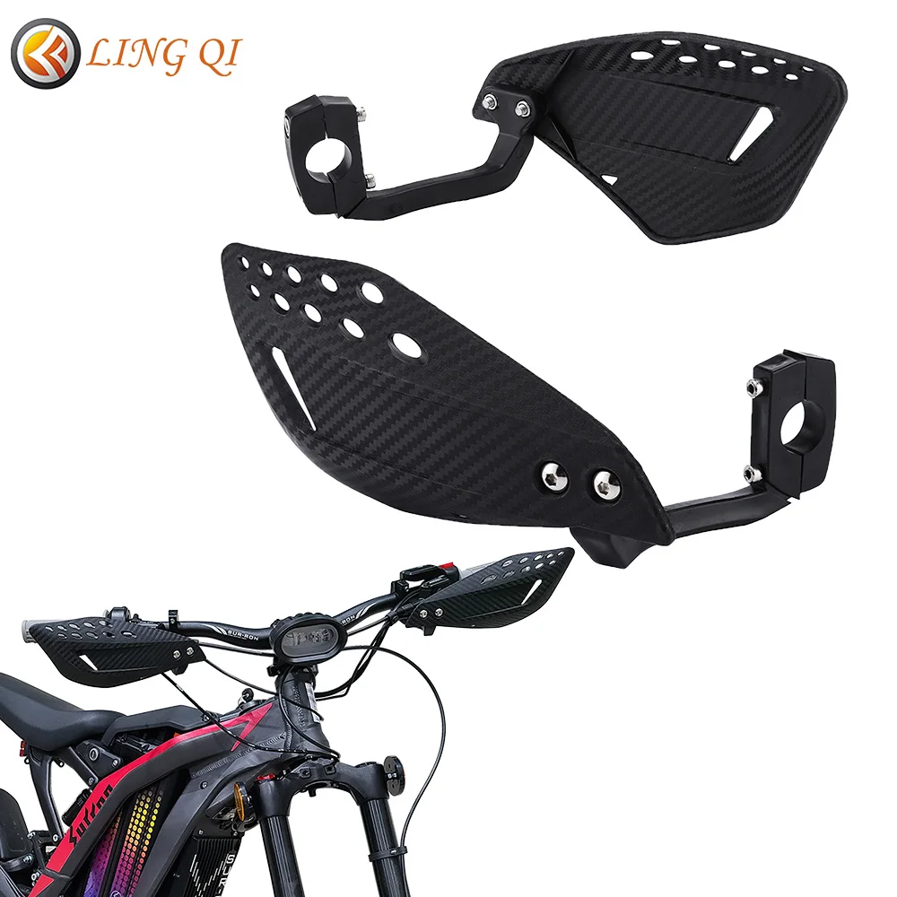 Carbon Fiber Patterned Hand Guards Protectors Suitable for Universal Motorcycles . Modified Steering Handlebar Cover of Bike