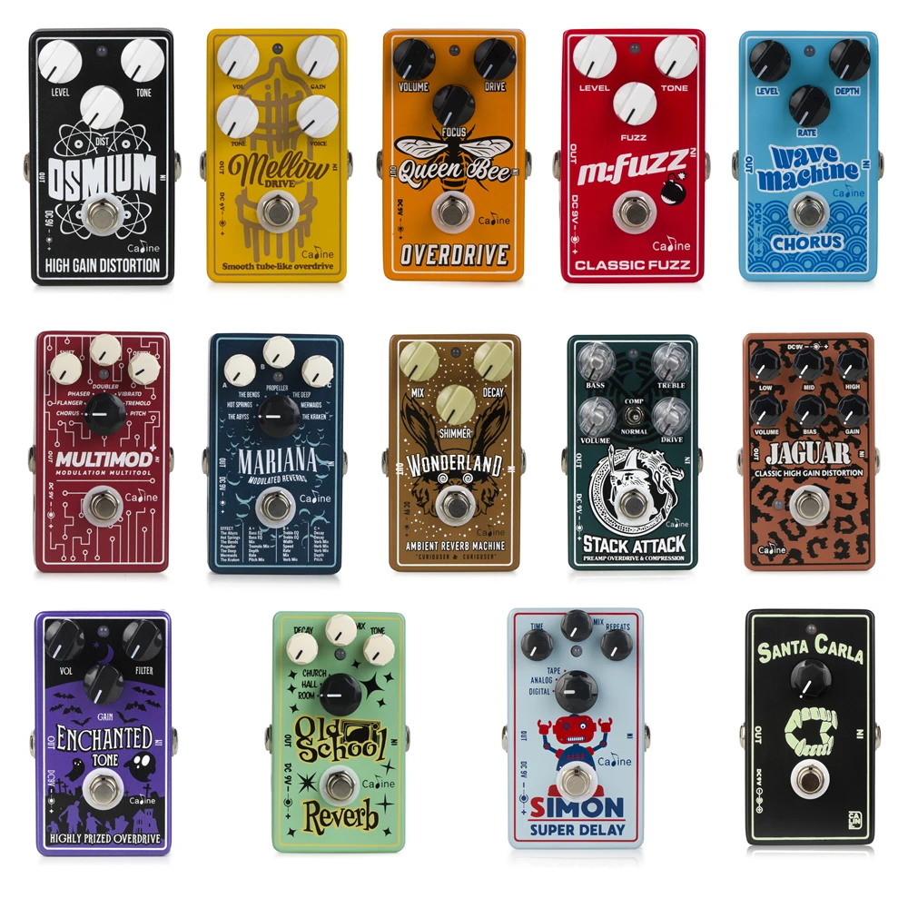 Caline Guitar Effect Pedals Distortion/Overdrive/Fuzz/Chorus/Old School/Wonderland/Mariana Reverb/Compressor/Simon Delay/Boost