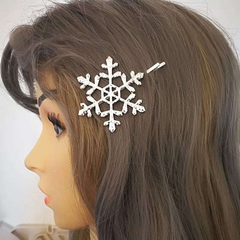 6 шт./компл. для девочек Свадебные украшения Рождественские Заколки для волос; платье принцессы со стразами Шпилька-Снежинка блестящие стразы для волос Инструменты для укладки волос на Рождество