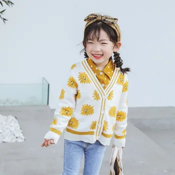 

New Baby Girls Sweaters Spring Autumn Baby Sweater Child Outerwear Knitted Baby Girls Clothes Winter Toddler Girls Cardigan