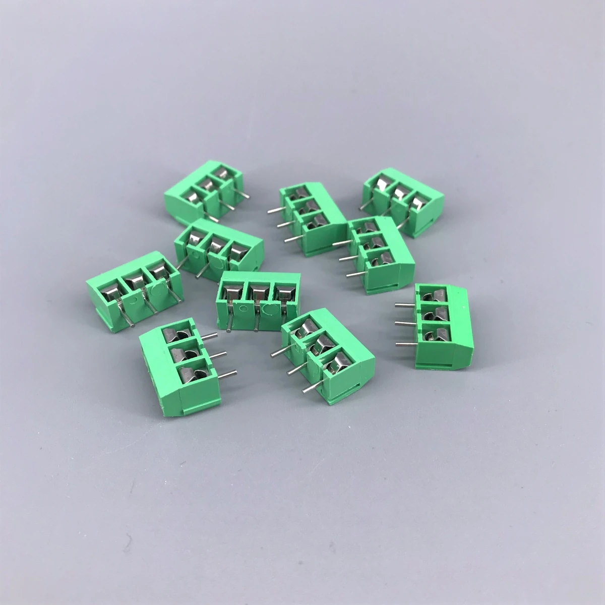 10 шт. 3 Pin винт синий и зеленый PCB клеммный блок разъем 5 мм Шаг - Цвет: Green