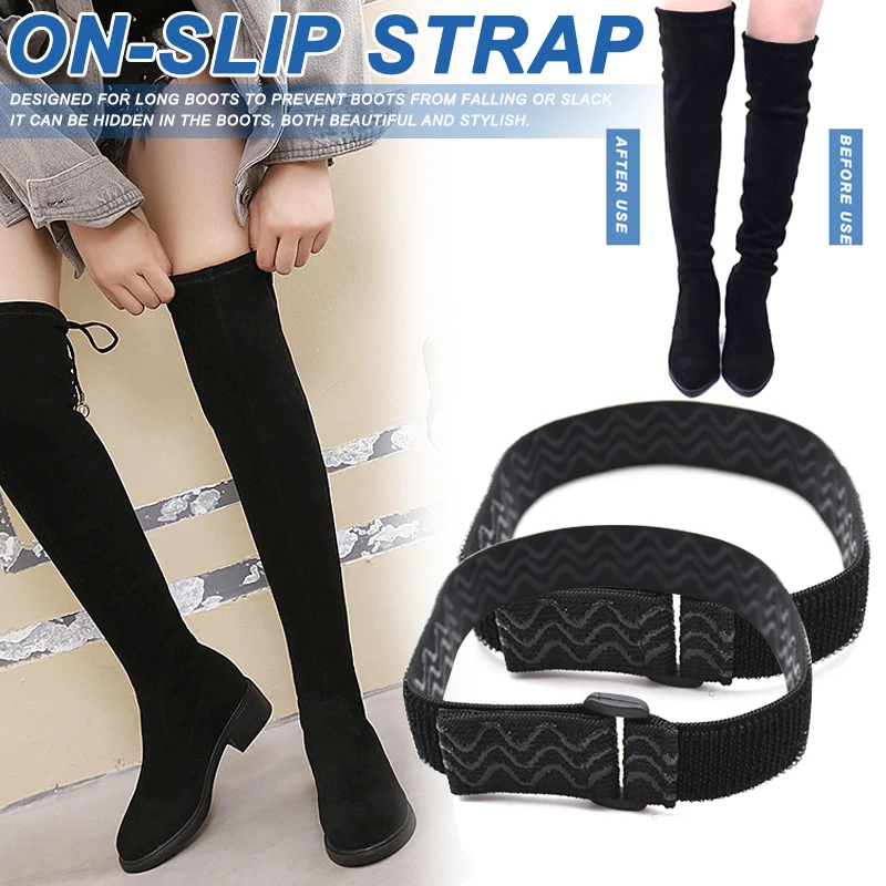 Women Boots Belt Strap Anti Slip Shoe Laces Adjustable Back Adhesive Tape BB55