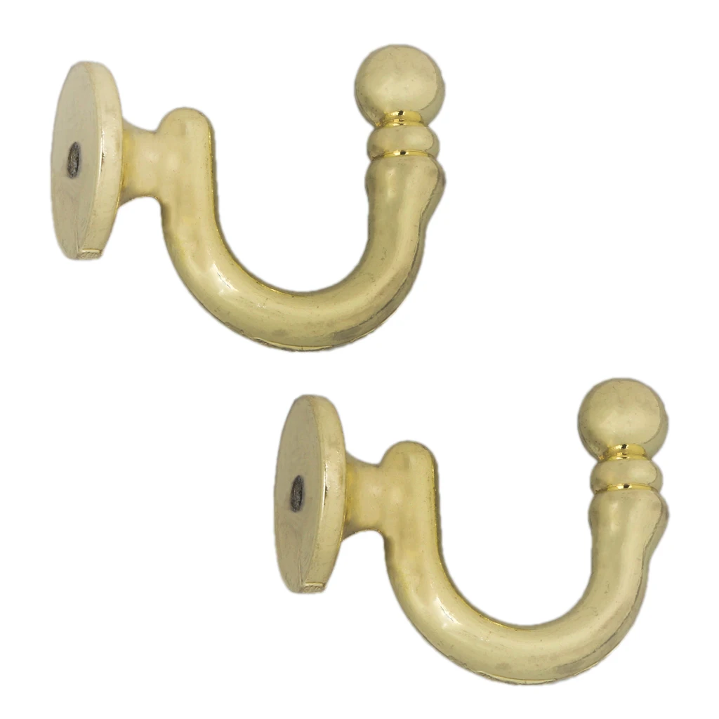 2 Pieces Metal Curtain Tieback Hooks Holders Wall Door Hangers