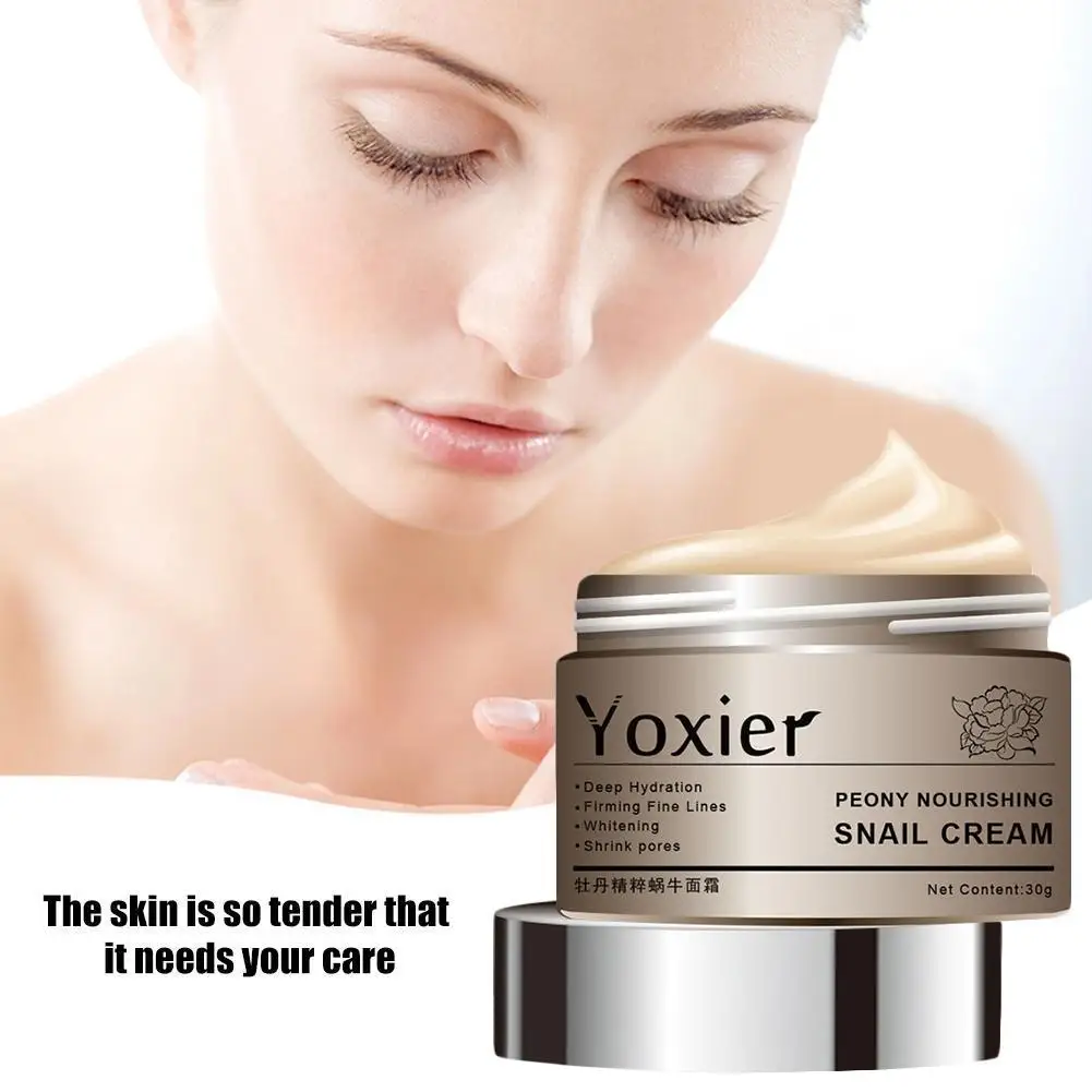 

30g Snail Essence Face Cream Hyaluronic Acid Moisturizer Skin Cream Nourish Essence Care Collagen K3H2