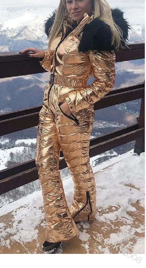 New One Piece Ski Suit Women Snow Ski 