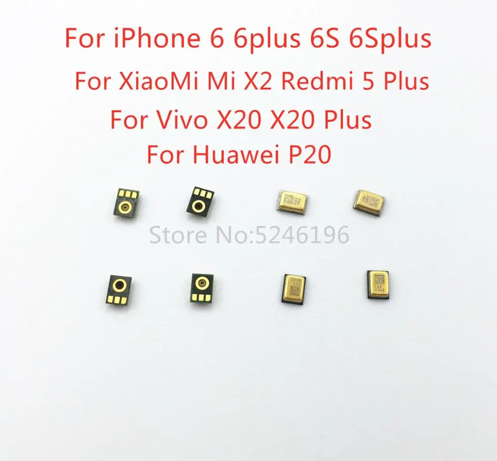 10 100 шт. Внутренний микрофон для iPhone 6 6P 6S plus Huawei P20 XiaoMi Mi X2 X6 Redmi 5 Plus Vivo X20 Plus|Шлейфы