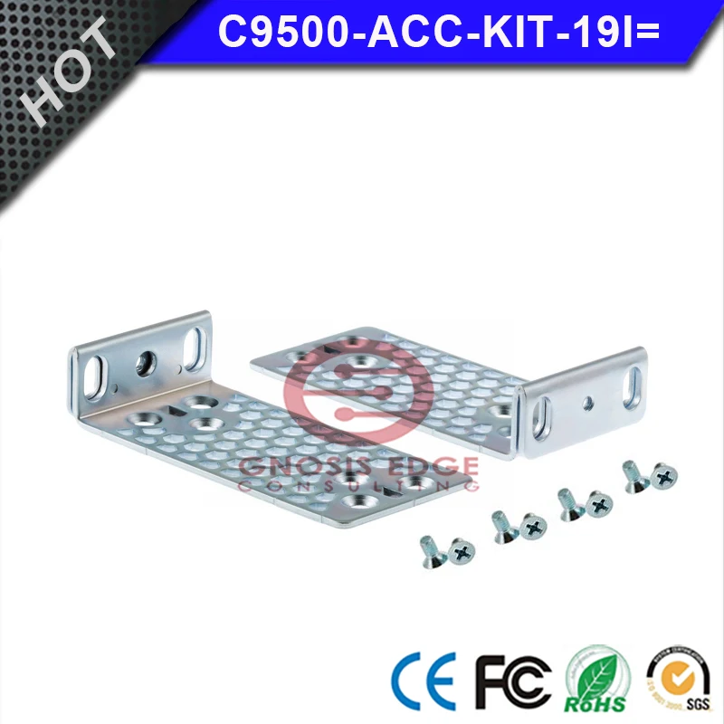 C9500-ACC-KIT-19I = 19 인치 랙 마운트 키트, 귀 브래킷, 시스코 C9500-40X-2Q-E 호환 가능