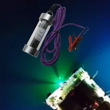 90W Fishing Light Underwater Fishing Light with 12V IP68 High-Power Night LED Lure Bait Fish Finder Lamp - White, Blue, Green