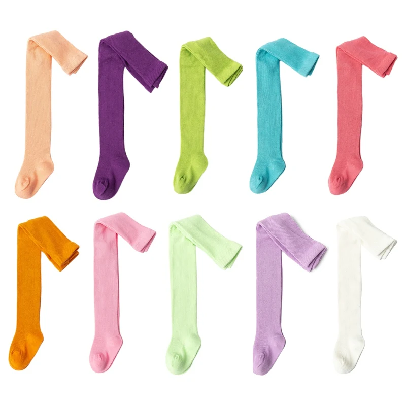 10 цветов, чулки принцессы для новорожденных девочек теплые вязаные зимние колготки из чистого хлопка для малышей Детские Чулочные изделия, От 6 месяцев до 6 лет