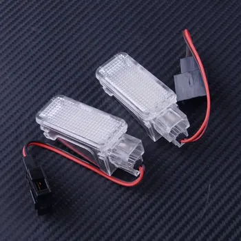 

2pcs White 2 Pin LED Footwell Luggage Glove Box Door Courtesy Boot Light Lamp Fit For Skoda Octavia MK3 5E 2012-2015 2016 2017