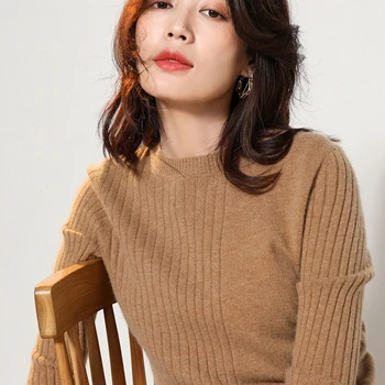 

Women Pullovers O-Neck Top grade 100% Pure Cashmere Knitted Jumpers Ladies Sweaters 4Colors Soft Best Quality Clothes