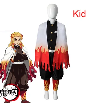 

Anime Demon Slayer Rengoku Kyoujurou Cosplay Costume Kids Boy Kimono Rengoku Kyoujurou Costumes