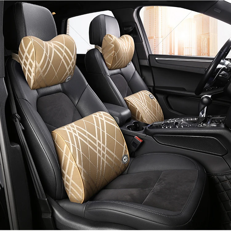 Автомобильная подушка под поясницу для поддержки талии подушки подголовника задняя подушка опоры сидений пены памяти чехлы для сидений автомобиля аксессуары