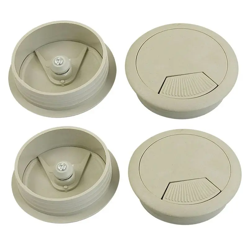 

Plastic Gray Grommet Cable Hole Cover 50mm Dia 4pcs for Computer Table