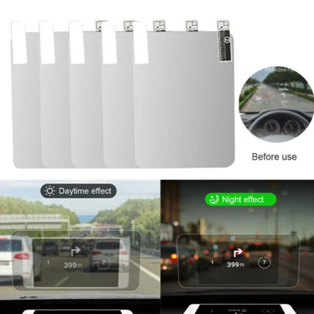 

121*90mm Transparent Universal Car Auto HUD Head Up Display Reflective Film Protector No Mucilage Easy Removed ABCD