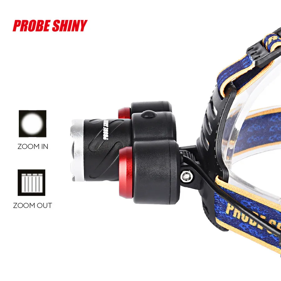 Outdoor headlight 8500Lm XML T6 + 2R5 3 LED rechargeable 18650 waterproof light USB interface night riding lights 35A5 (10)