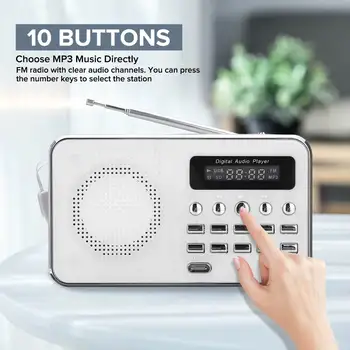 

Portable Mini T-205 HiFi Card Speaker Digital Stereo Multimedia Loudspeaker FM Radio Camping Hiking Outdoor Sports Music Player