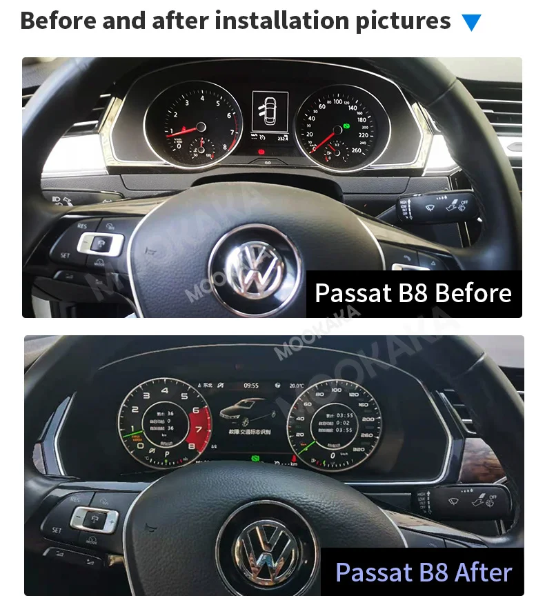 ЖК-экран для VW B8 PASSAT CC golf 7 GTI сменная панель приборной панели развлекательная