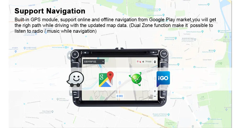 Excellent Android 9.0 Quad Core Car DVD GPS Navi for Volkswagen VW Skoda Octavia golf 5 6 touran passat B6 jetta polo tiguan player audio 5
