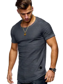 

T-shirt men's short-sleeved round half-sleeved large tide tide t-shirt men's slim bottoming shirt summer