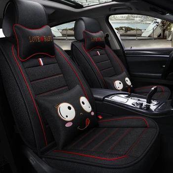 

Full Coverage flax fiber car seat cover auto seats covers for lada ellada granta kalina largus xray ladasamara ladaclassic