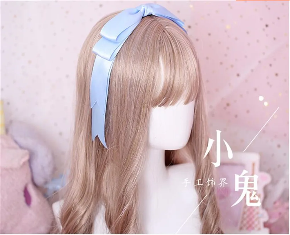 Bow Ribbon Hairpin Handmade Hair Accessories Lolita Cosplay Femal Sweet Headwear B551 anime hair accessories,game cosplay props