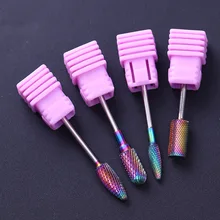 Красочные сверла для ногтей для электрических маникюрных машин Полировальный Инструмент для шлифования ногтей инструмент для искусства смешанный размер ногтей аксессуары