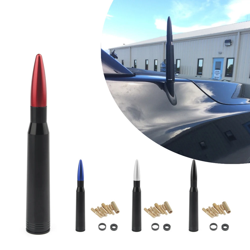 50 Cal Калибр Пуля снаряд алюминиевая короткая антенна комплект внедорожника Жесткий анодированный V-Best