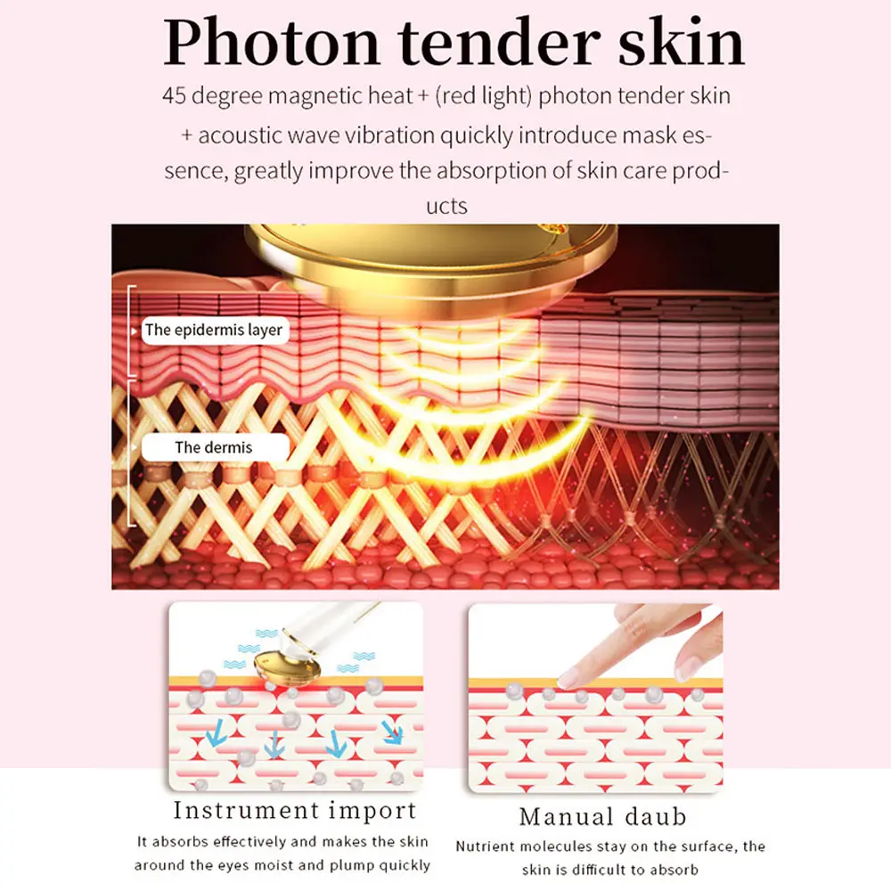 EMS инструмент для красоты светодиодный светильник Фотон терапия Уход за кожей лица прибор для подтягивания лица EMS массажер