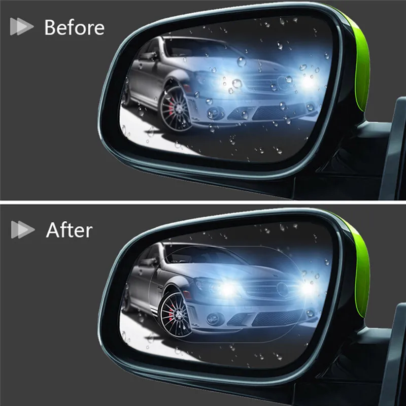2 шт. вид сзади зеркальная защитная пленка противотуманная водонепроницаемая
