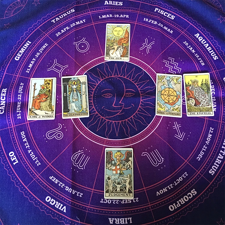 70x70 см Ткань для обрядов/ткань алтаря/Таро/Wicca Pagan церемониальная ткань Созвездие