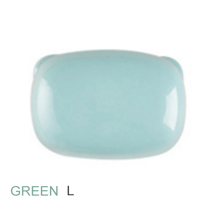 green L 1 шт. дорожный держатель для походов, Экологичная мыльница, мыльница, пластиковая коробка для ванной, портативная одноцветная мыльница - Цвет: green L