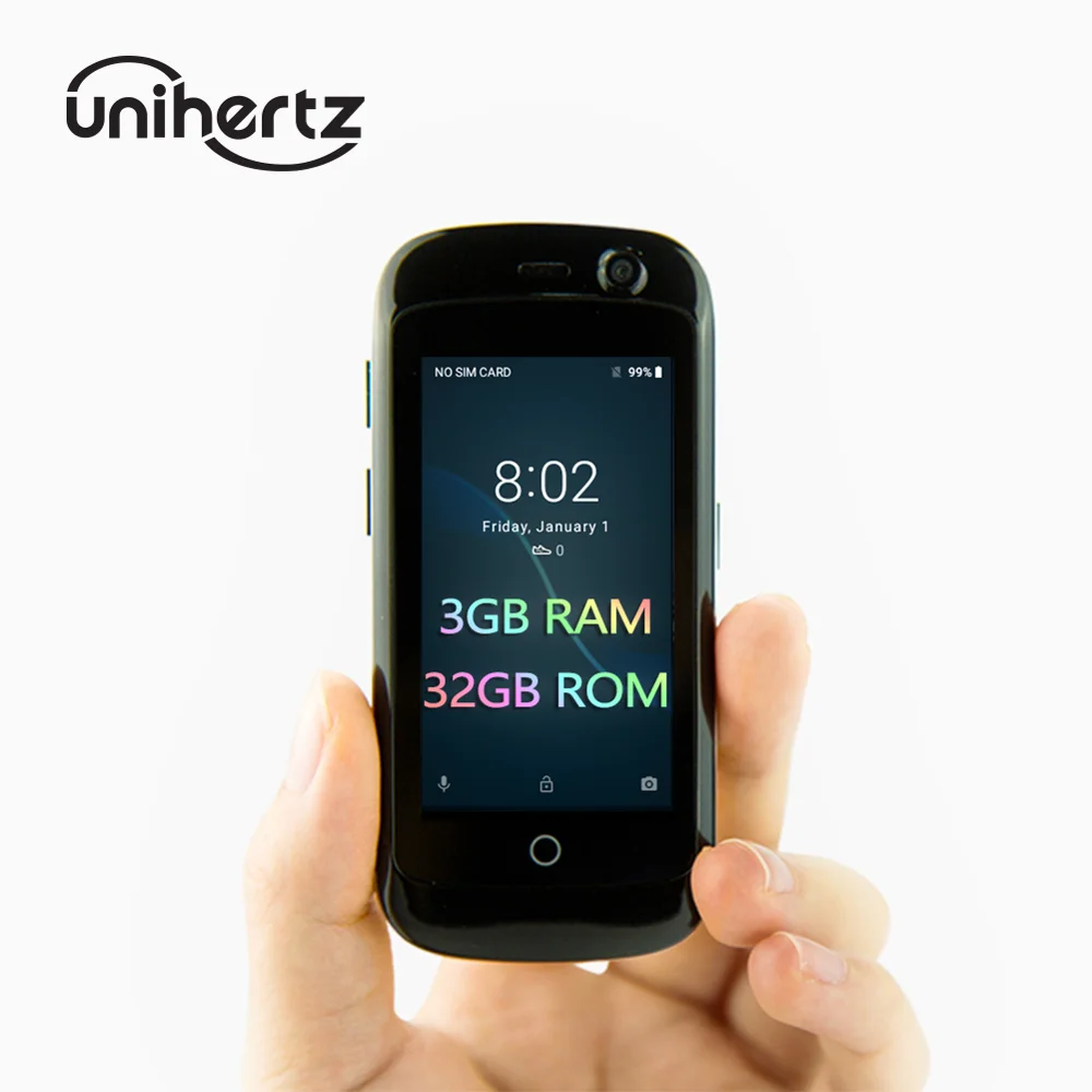 Unihertz Jelly Pro 3GB+32GB, The Smallest 4G Smartphone in The World, Android 8.1 Oreo Unlocked Smart Phone Black