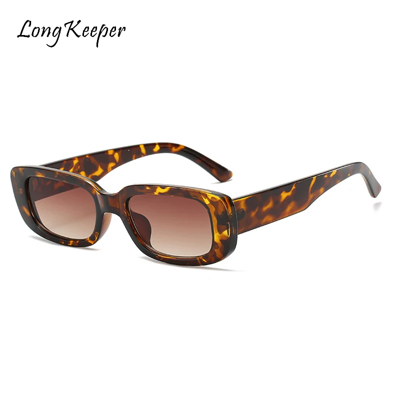 

2020 Rectangle Small Sunglasses Women Men Narrow Summer Ladies Leopard Sun glasses Retro Square Black Pink UV400 Dropshipping