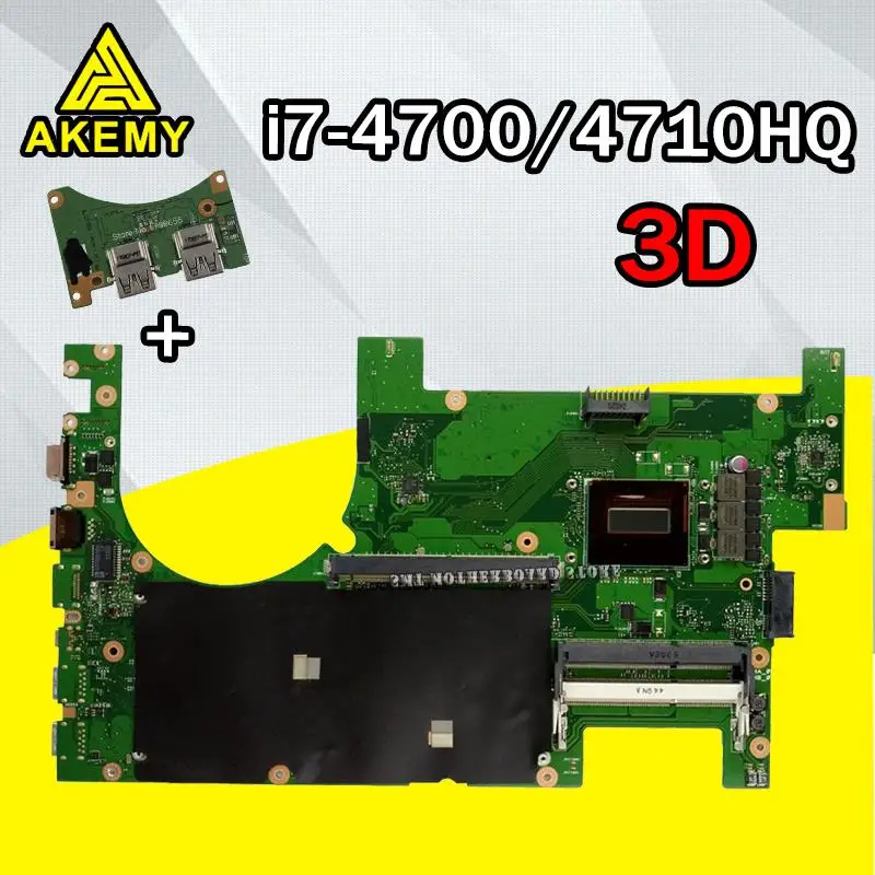 NEW! Send board + 3D G750JH G750JW G750JX Laptop motherboard For Asus ROG G750J Mainboard i7-4700/4710HQ | Компьютеры и офис